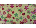 Ladybird Ladybeetle with Flowers - Flannel Fabric